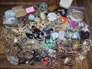 Jewelry lot junk drawer costume wearable vintage modern harvest lot #3