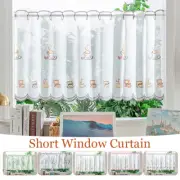 Cafe Kitchen Curtain Valance Window Door Sheer Net Voile Short Decor Panel Home