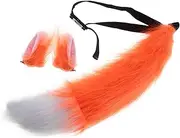 CHICAMPERA 1 Set Fox Costume Accessory Realistic Faux Fur Tail Ears Cosplay Costume for Halloween and Fox Themed Parties Authentic Design for Roleplaying Events