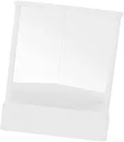 koolsoo Non Reversing Mirror Cosmetic Mirror Stable 23x19cm Women Gifts Slim Design True Image Makeup Mirror for Living Room Tabletop, white