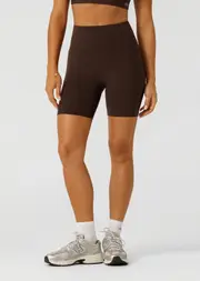 [Lorna Jane] Amy No Ride Phone Pocket 14cm Bike Shorts in Black, Size - Small S Volcano