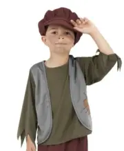 Victorian Poor Peasant Boy Costume Pioneer Colonial Historical 100 Days Old