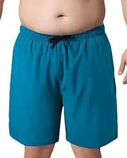 [Arcweg] Swimming Trunks Mens Plus Sizes XXL 6XL Board Shorts for Men Mesh Lining Beach Board Shorts Swimsuit Bathing Suits for Men, Peacock Blue-1, 4X-Large Plus