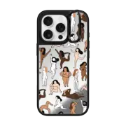 iPhone 16 Pro Mirror Ring Stand Case MagSafe Compatible Women