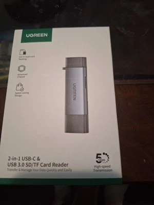 UGREEN USB C 2-in-1 & USB 3.0 Micro SD Card and Memory Card Reader Adapter BULK
