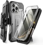 SUPCASE for iPhone 16 Pro Case with Screen Protector (Unicorn Beetle Pro), [Built-in Stand & Belt-Clip] [Military-Grade Protection] Full Body Heavy Duty Case for iPhone 16 Pro 6.3'' 2024, Tigray