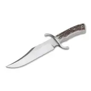 BOKER Bowie N690 Stag Fixed Blade Knife