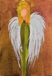 ACEO Angel of Prosperity Original Art by Rain Crow