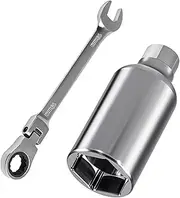 EVRBUL IPR Valve Injector Pressure Regulator Valve Install Removal Socket Tool (with Wrench) Compatible with Ford E350 F-250 F-350 7.3L Powerstroke Diesel 1 1/8’’(29MM) Deep Socket 3/8’’ Drive