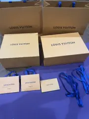 Lot Of 2 LOUIS VUITTON LV Gift Box Magnetic 12"x11"x6 & 14"x10"x5" Empty Box