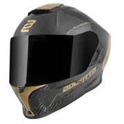 Bogotto Phantom Carbon Helmet, black-gold, Size S for Men Black Gold