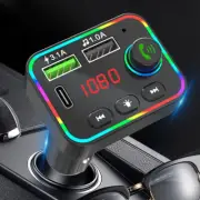 Bluetooth FM Transmitter Fast Charging Car Radio Adapter with USB/PD Ports xivvf