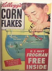 Corn Flakes Cereal Vintage Cereal Box 2"x3" Fridge or Locker MAGNET