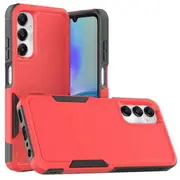 For Samsung Galaxy A35 5G 3in1 Case Drop Resistant Defender Tradies Hybrid Armor Heavy Duty Rugged Shockproof Tough Cover (Red)