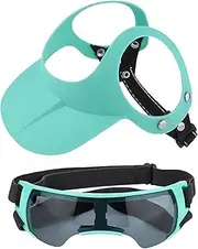 Dog Hat and Goggles,Dog Sun Hat Set with Sunglasses | Adjustable Pet Sunbonnet with Sunglasses Ear Holes Doggy Visor for Small Breed, Summer & Puppy