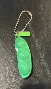 Silicone Green Pea Pod Fidget Keychain- Fidget, Sensory, Stim, Calming