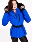 NWT MK MICHAEL KORS RUNWAY DESIGNER BLUE PUFFER HOOD FUR PARKA JACKET COAT $280