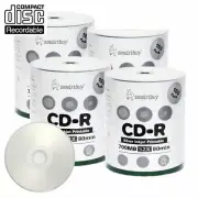 400 Smartbuy CD-R 52X 700MB/80Min Silver Inkjet Printable Blank Recording Disc