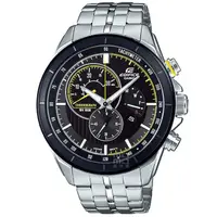 在飛比找momo購物網優惠-【CASIO 卡西歐】卡西歐 EDIFICE 三眼計時鋼帶錶