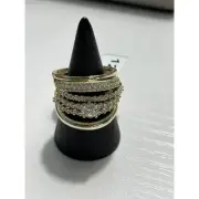 Women's 925 Sterling Silver Goldtone Stackable Ring Size 8 NWT