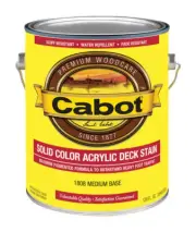 Cabot 1808-07 Medium Base Solid Acrylic Tintable Deck Stain 1 gal. (Pack of 4)