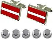 [Select Gifts] Shirt Dress Studs Latvia Flag Cufflinks