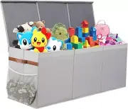 Extra Large Sturdy Toy Box, 40"x16"x14" Stuffed Animal Storage Bins with Lids
