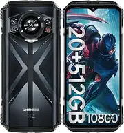 DOOGEE S118 Rugged Phone Unlocked 2024-Android 14 Rugged Smartphone, Helio G99 20GB RAM+512GB ROM, 6.58" FHD+120HZ, 10800mAh Battery-33W Cell Phones, 50MP Camera Waterproof Phone/4G Dual SIM/NFC/OTG