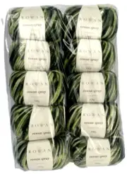 510-100 Gr Skeins Multicolor Wool Blend Yarn Rowan Spray 001 Bulky Italy New