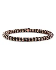 Roberto Demeglio Men's 18K Rose Gold Gio Black Nautical Cord Stretch Bracelet