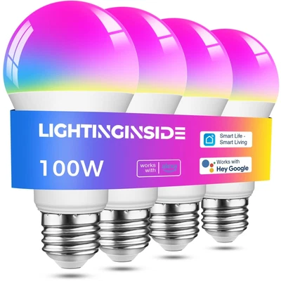 Smart Light Bulbs 100W Equivalent, 1350LM 11W WiFi Smart Bulb Compatible with...