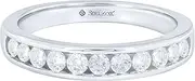 [SoulBox] Half Eternity Round-Cut Channel Set Wedding Band in 10K White Gold (1/2 cttw, G-H Color, I1 Clarity)