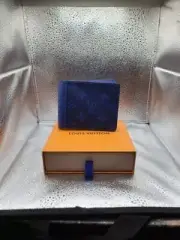 Authentic New Rare Louis Vuitton Pacific Taiga Blue Monogram Multiple Wallet
