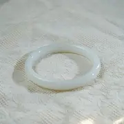 Faux Jade Bangle White - One Size