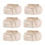 6 Pcs Oval Shape Bread Proofing Basket Cover Natural Rattan Baking Dough Sourdough Proofing Basket Cloth Liner Beige