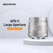 Brightin Star 35mm F0.95 APS-C Large Aperture MF Lens fr Fujifilm X mount Silver