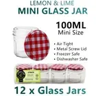 12x Mini AirTight Glass Storage Jars Small Mason Wide Bottle Food Spice Bulk