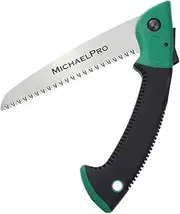 MP010024 Folding Hand Saw, Pruning Saw | 7” Rugged Blade Hand Saw with Non-Slip Grip for Tree Pruning, Camping, Gardening, Hunting. Cutting Wood, PVC