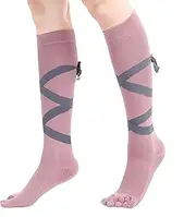 [OUGHTOSIS] Yoga Socks Toe Socks Women With Bandage Over The Calf Socks Non-Slip Dots