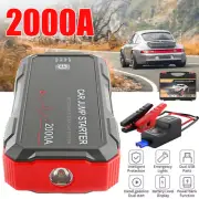 2000A Car Jump Starter Battery Booster Charger Power Bank Pack 12 Volt Portable