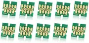 10pcs White Ink Chips for Epson F2000 F2100 DTG Printer - One time use chip for Epson F2000 F2100 Ink Chip (5Pcs T725A1+ 5Pcs T725A2) - (10pcs White)