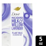 Dove Plant Milk Cleansing Bar - 5 oz - Macadamia Milk and Willow Lavender