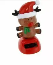 Solar Powered Dancing Reindeer Bobble Head/Moving Arms