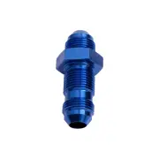 Aeroflow Brand Straight Bulkhead An -3 AN Blue Finish Hose Fitting