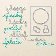 Stampin Up Sizzix Seasonal Frame Thinlits Dies NEW Falala Snow Grateful Spooky