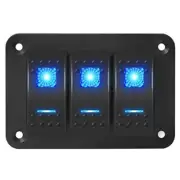 Centralized Control Solution Marine Switch Panel with 3 Gang Rocker Switches