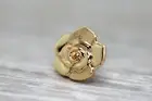 14K Solid Gold Rose ,Piercing, Body Jewelry 25g Threadless pin