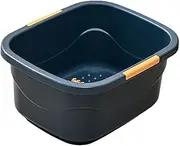 Eigell Foot Bath Basin for Soaking, Portable, Pedicure Bowl Foot Soak Tub Foot Bucket for Pedicure, dark blue Large