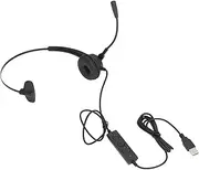 Call Center Headset USB Adjustable Wired Service Headphone with Noise Cancelling Microphone for Office