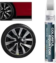 Nova Silver Rim Touch Up Paint for 2024 Tesla Model 3 Highland 19'' Nova Wheel, Touch Up Paint Rim Scratch Repair Wheel Paint Curb Rash Paint Pen (Nova Silver)